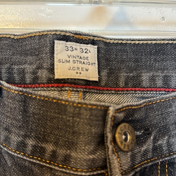 J Crew Vintage slim straight 33x32 black - Picture 3 of 4